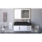 Castello Usa Nile 48" Wall Mounted White Vanity With Black Top And Gold Handles CB-MC-48W-GLD-2053-BL - alternate 2